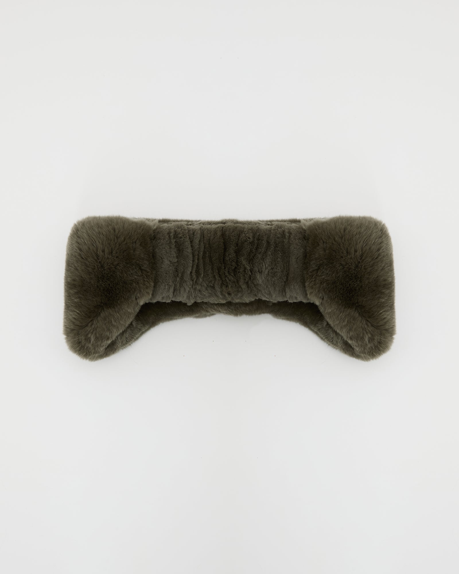 Bandeau en fourure de lapin rex -Yves Salomon