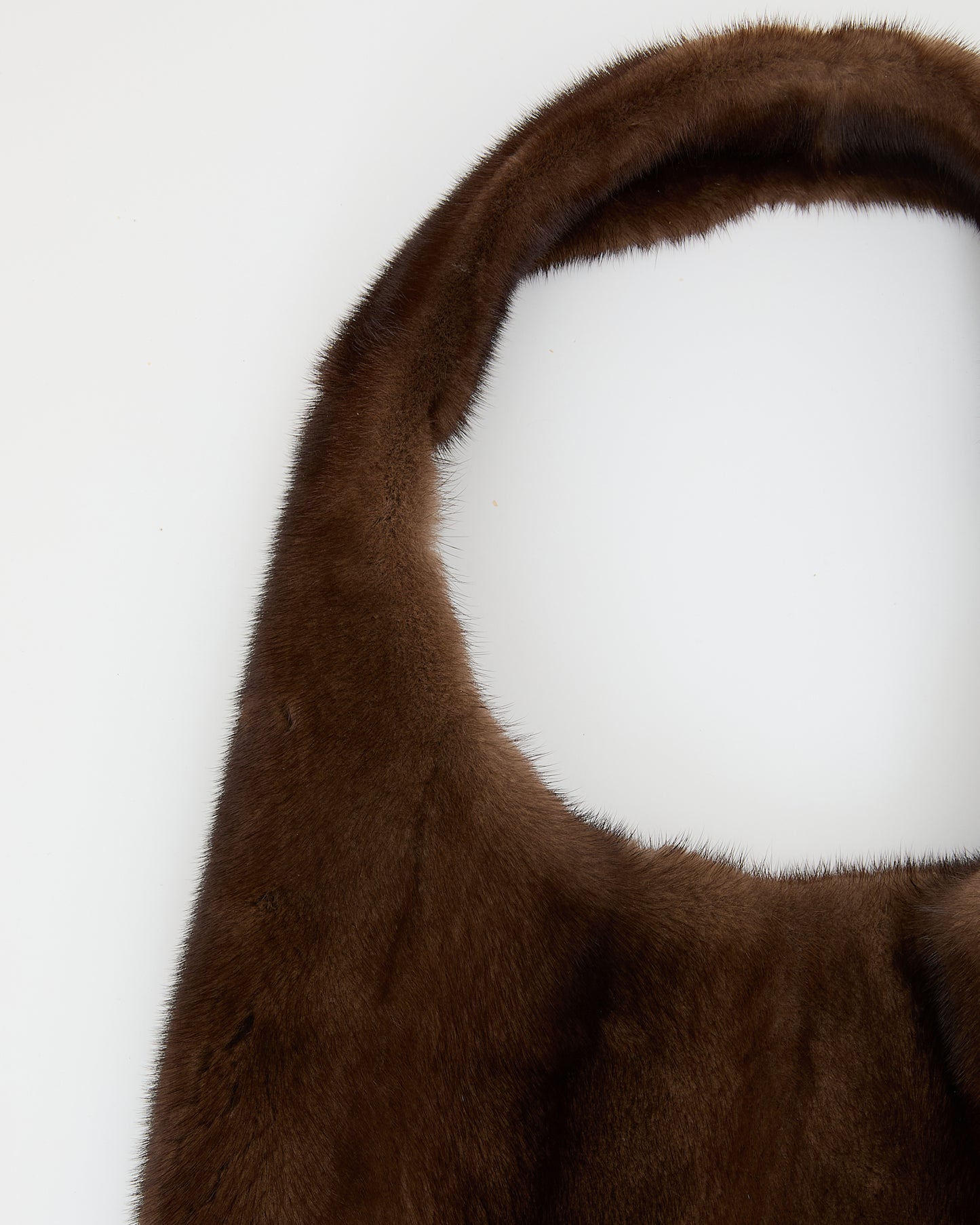 Sac en fourrure de vison avec cuir d'agneau