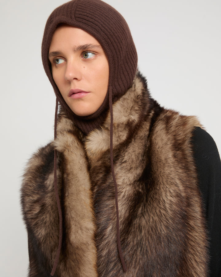 Cagoule en maille 100% cachemire