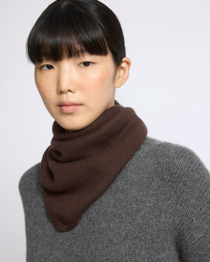 Bandana en maille 100% cachemire - Yves Salomon - Nouvelle collection Automne Hiver