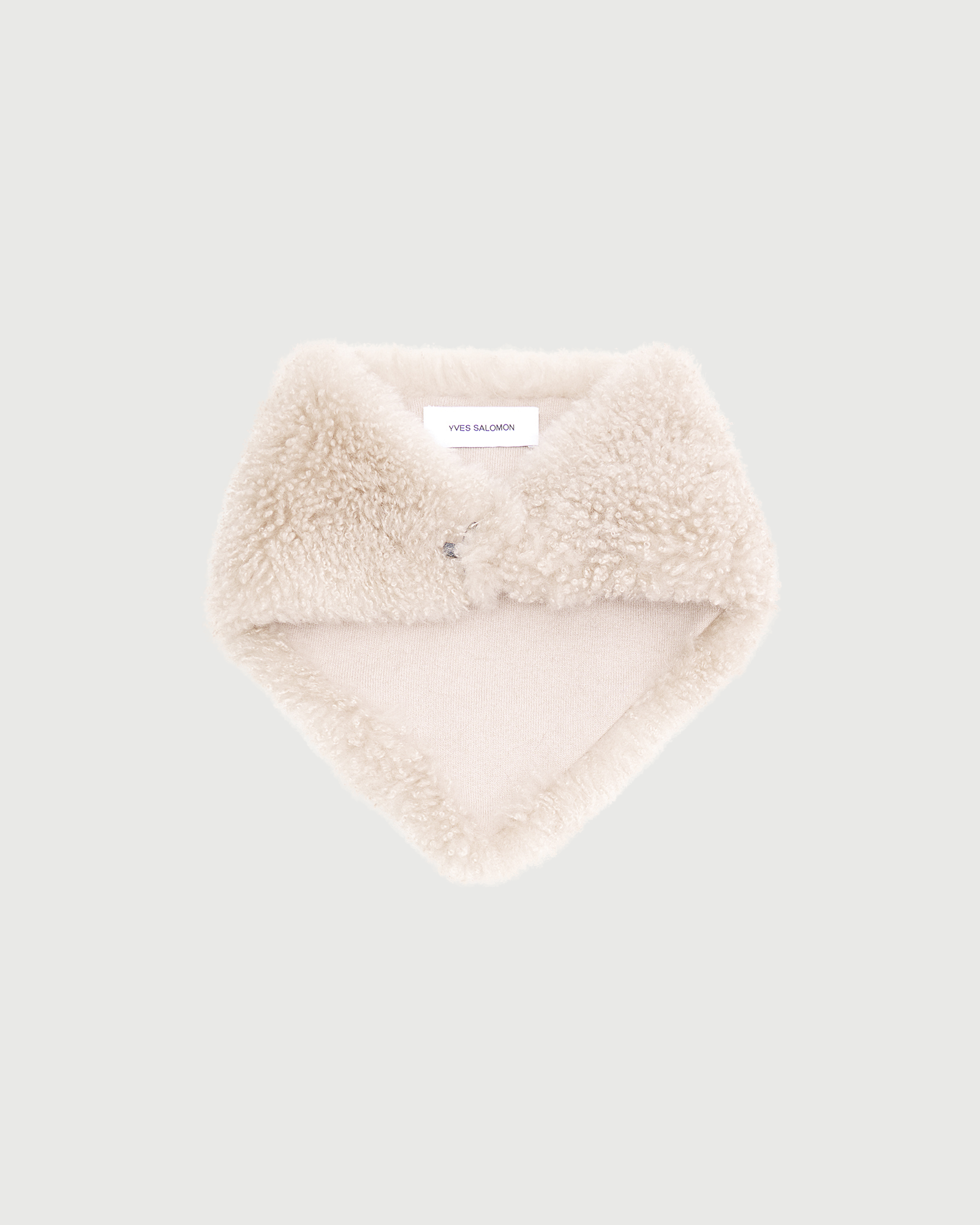 Bandana en peau lainée d'agneau cachemire- Yves Salomon - Nouvelle collection Automne Hiver