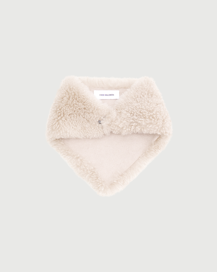 Bandana en peau lainée d'agneau cachemire- Yves Salomon - Nouvelle collection Automne Hiver