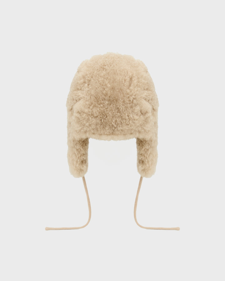 Cashmere lambskin shearling ushanka