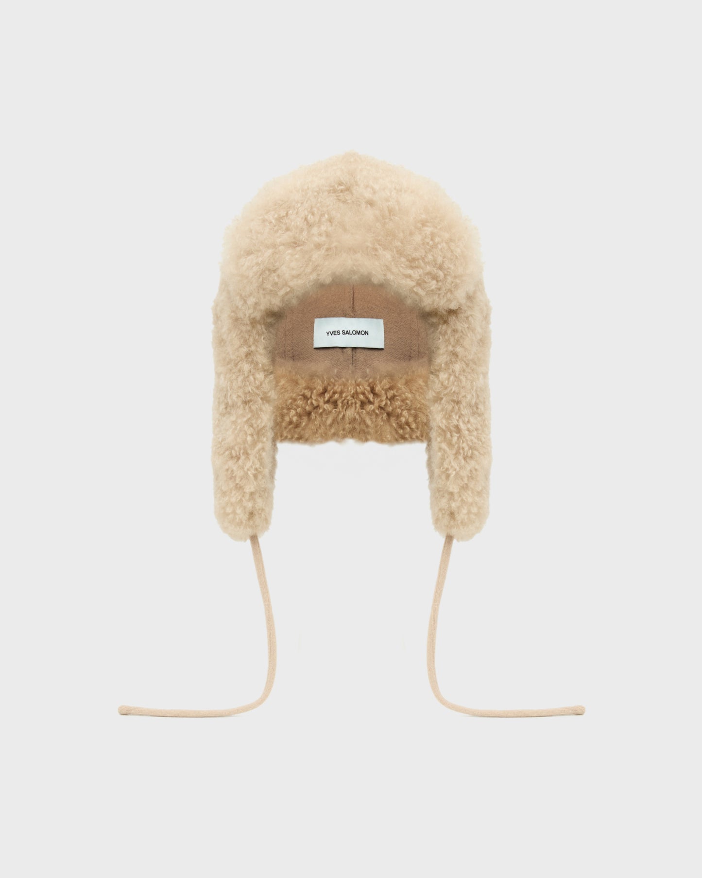 Cashmere lambskin shearling ushanka
