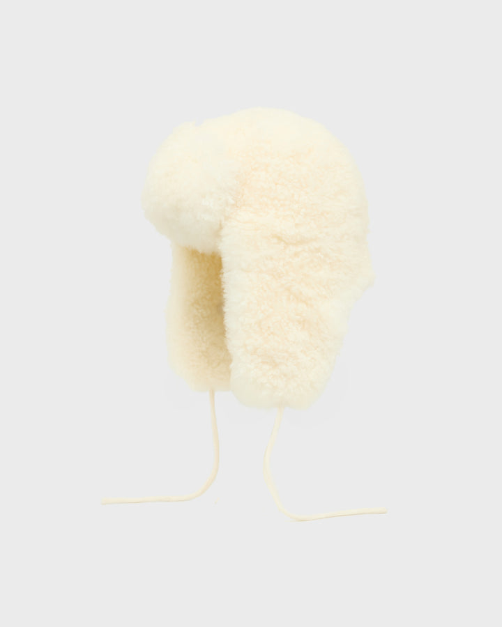 Cashmere lambskin shearling ushanka
