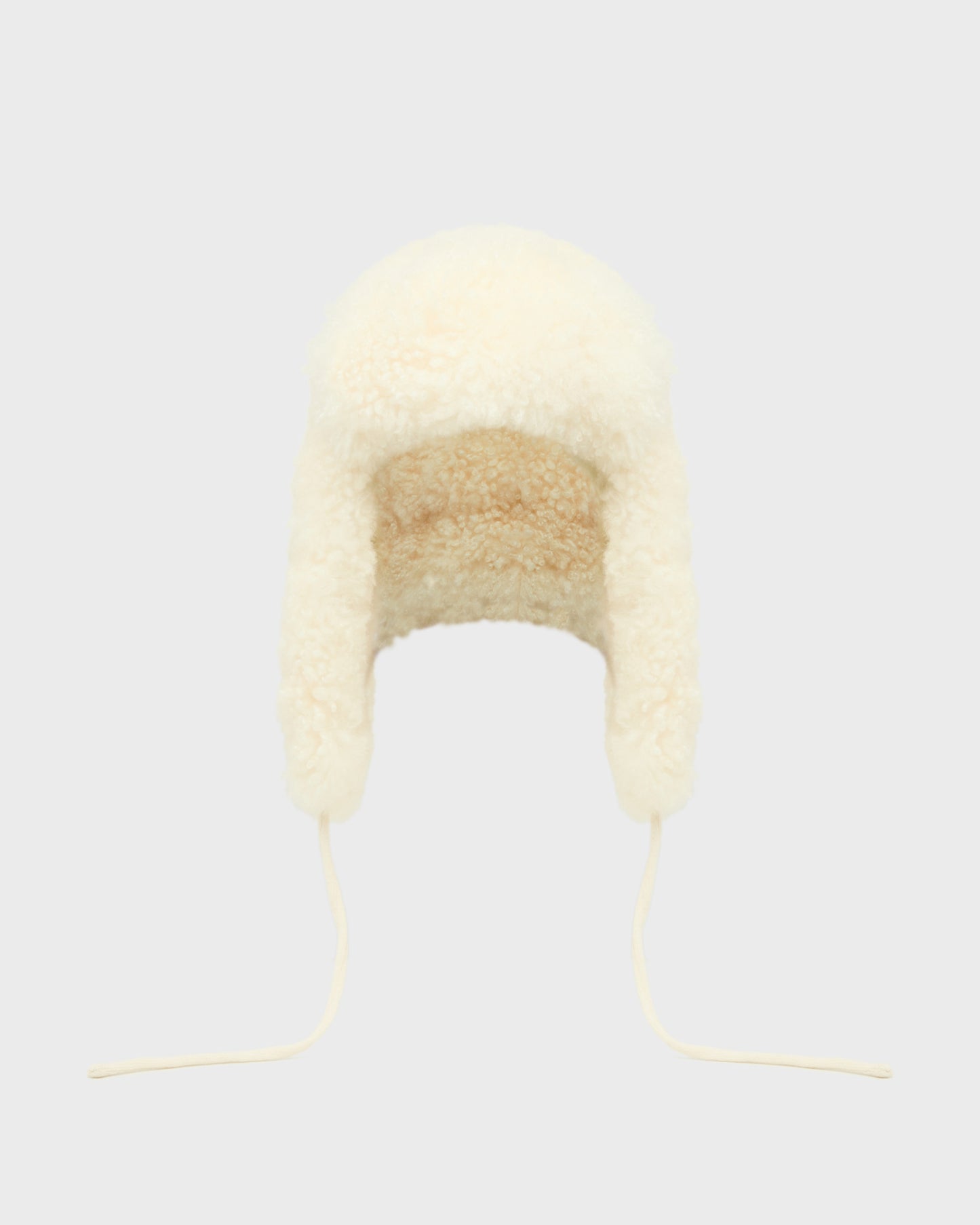 Cashmere lambskin shearling ushanka