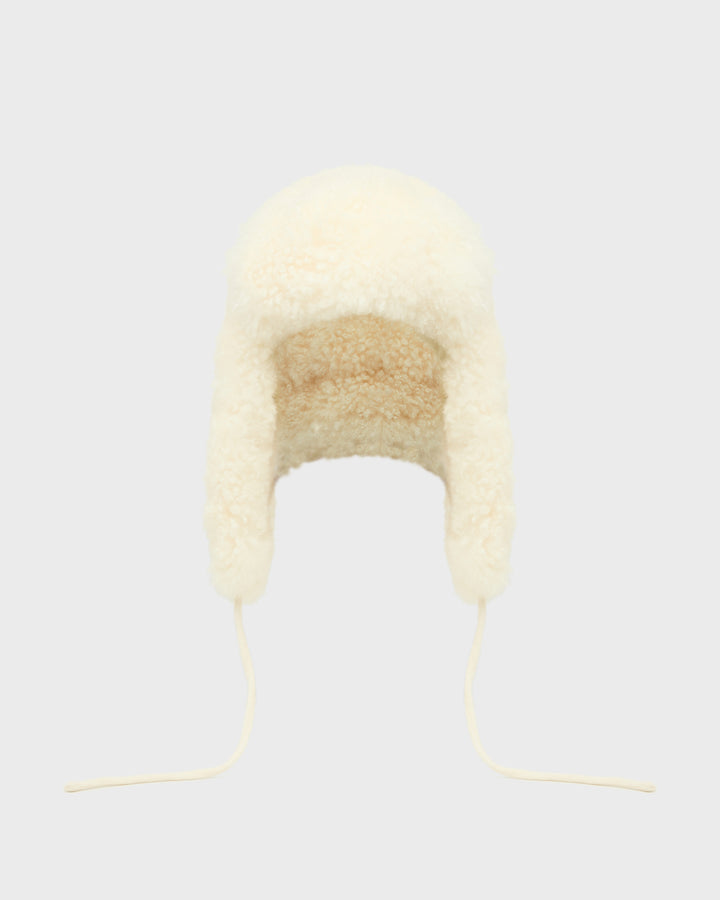 Cashmere lambskin shearling ushanka