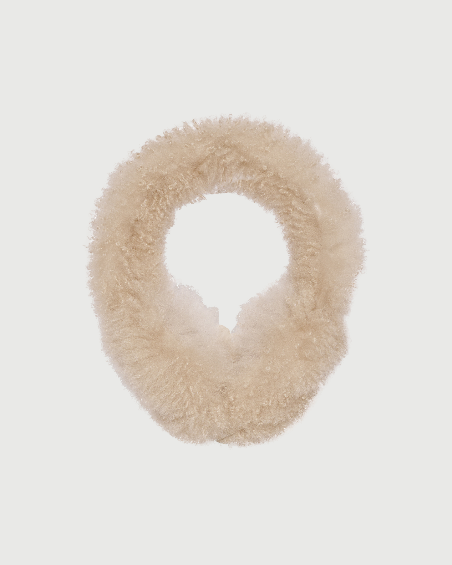 Cache-oreilles en peau lainée d'agneau cachemire- Yves Salomon - Nouvelle collection Automne Hiver