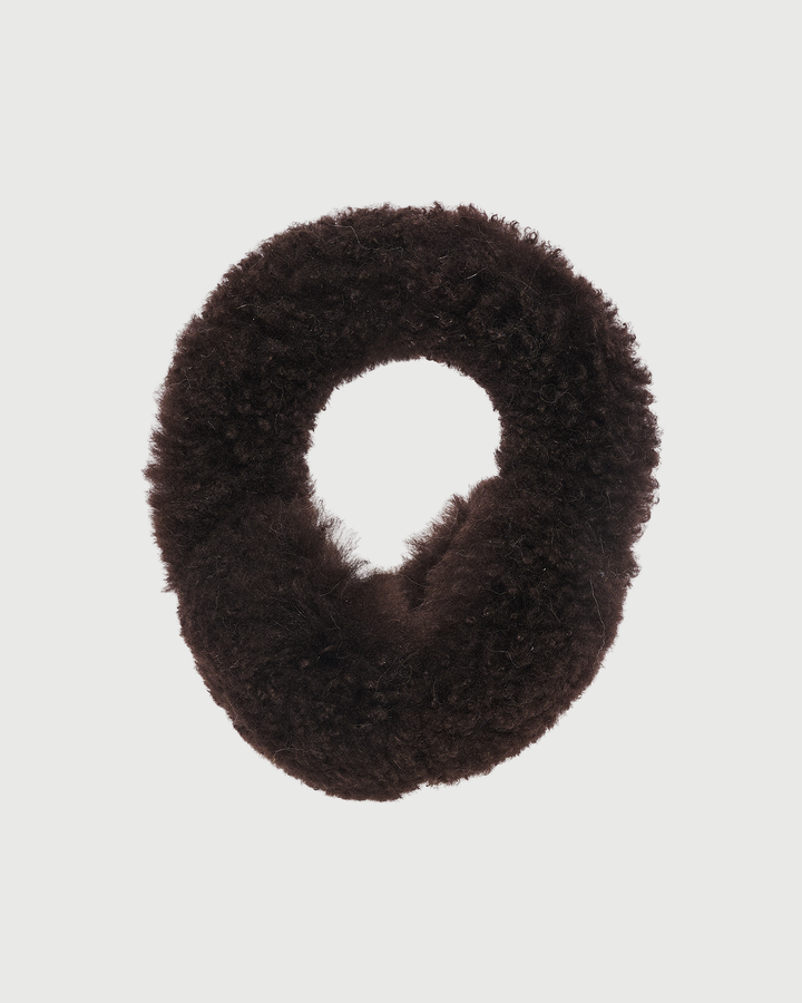 Cache-oreilles en peau lainée d'agneau cachemire- Yves Salomon - Nouvelle collection Automne Hiver