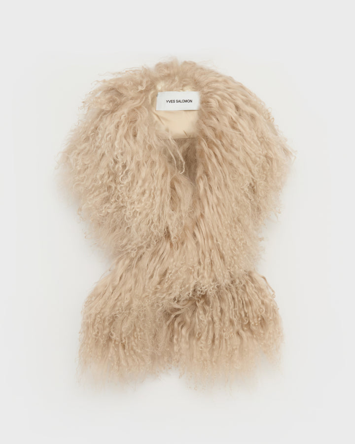 Mongolian shearling scarf