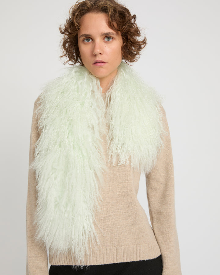 Mongolian shearling scarf