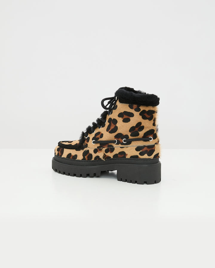 Boots montantes en peau lainée d'agneau -Yves Salomon