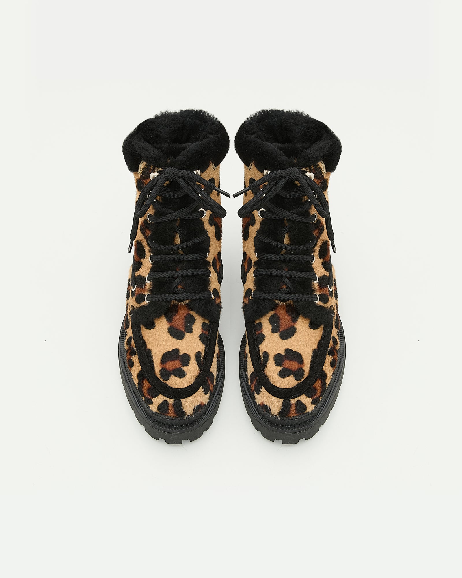 Boots montantes en peau lainée d'agneau -Yves Salomon