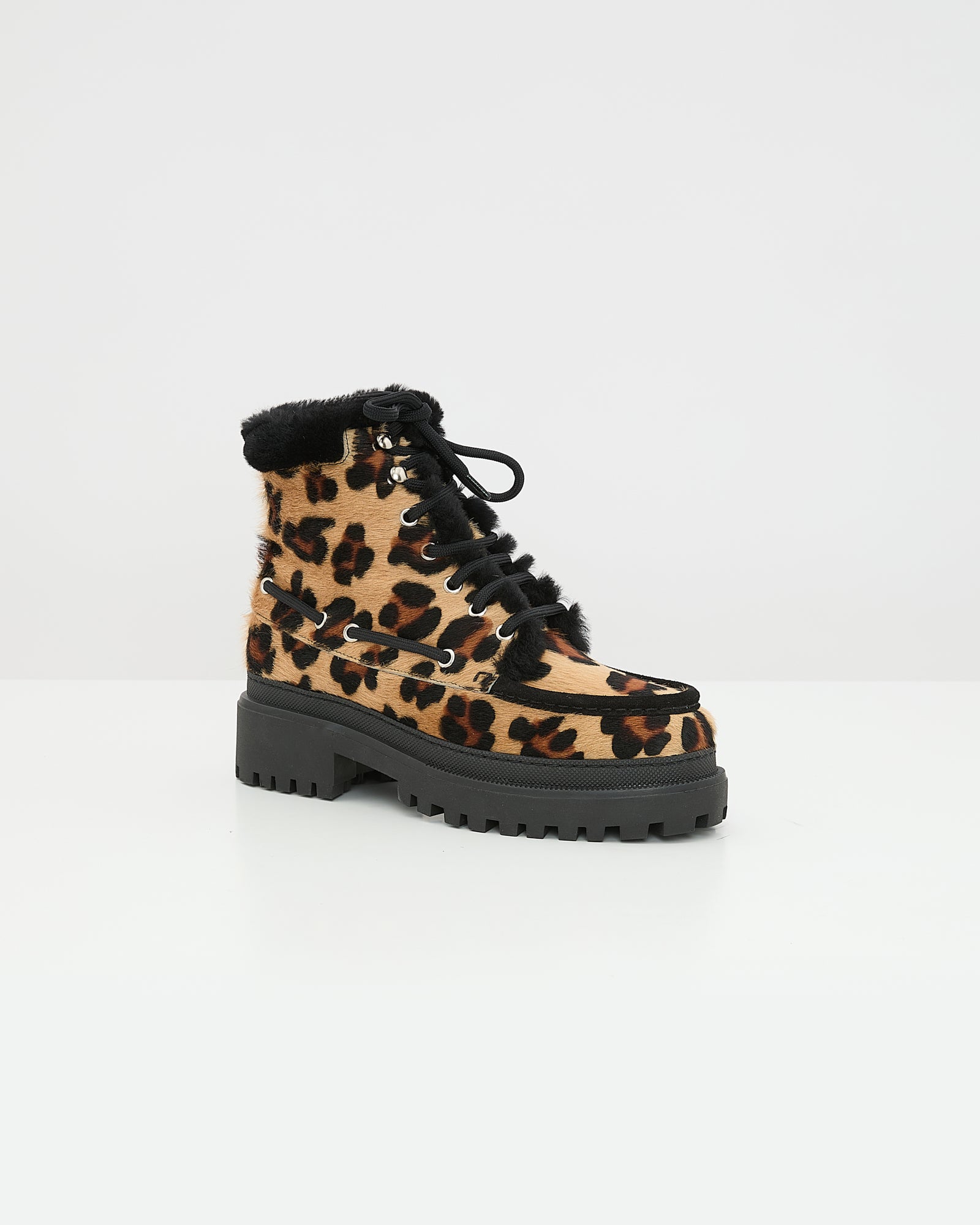 Boots montantes en peau lainée d'agneau -Yves Salomon