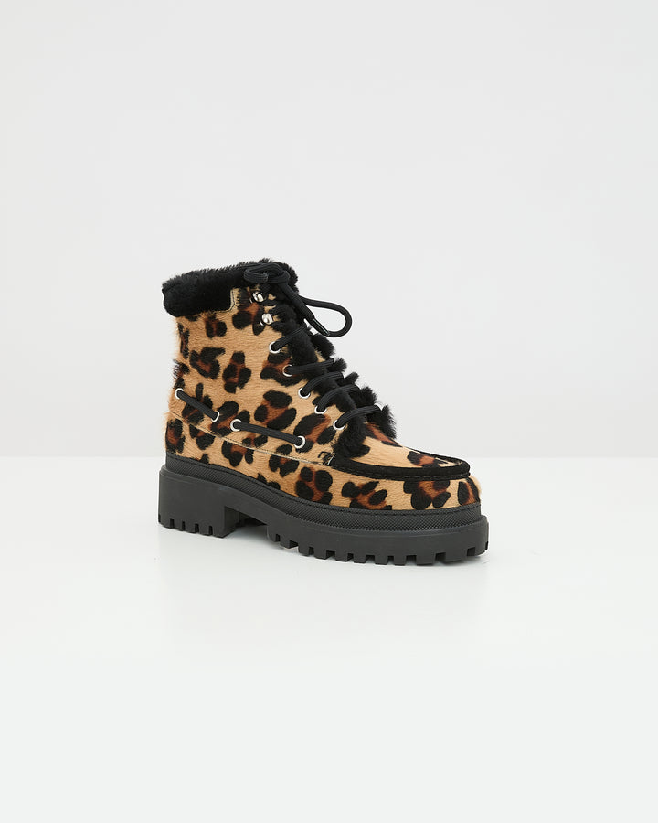 Boots montantes en peau lainée d'agneau -Yves Salomon