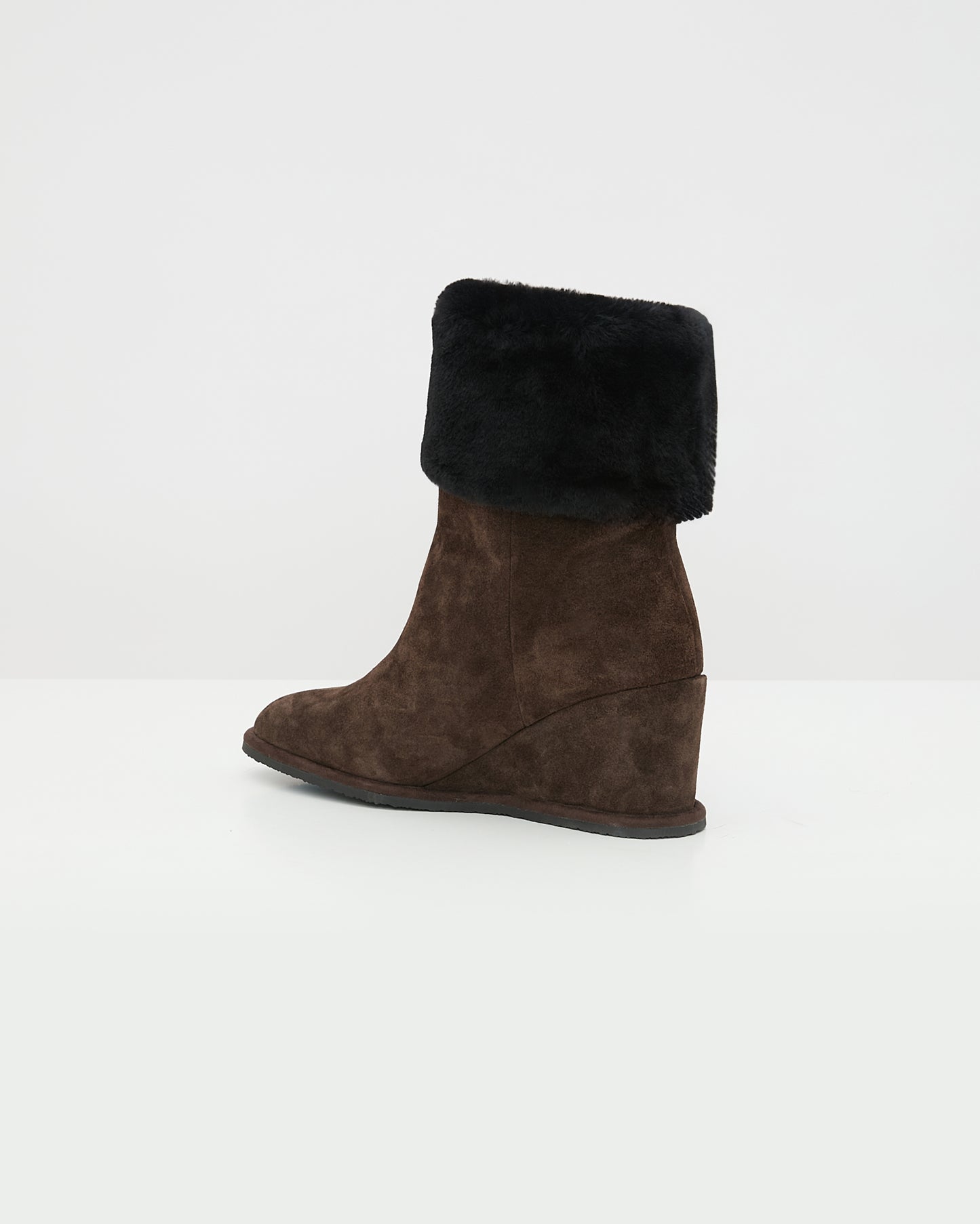 Wedge boots in Merino lambskin shearling