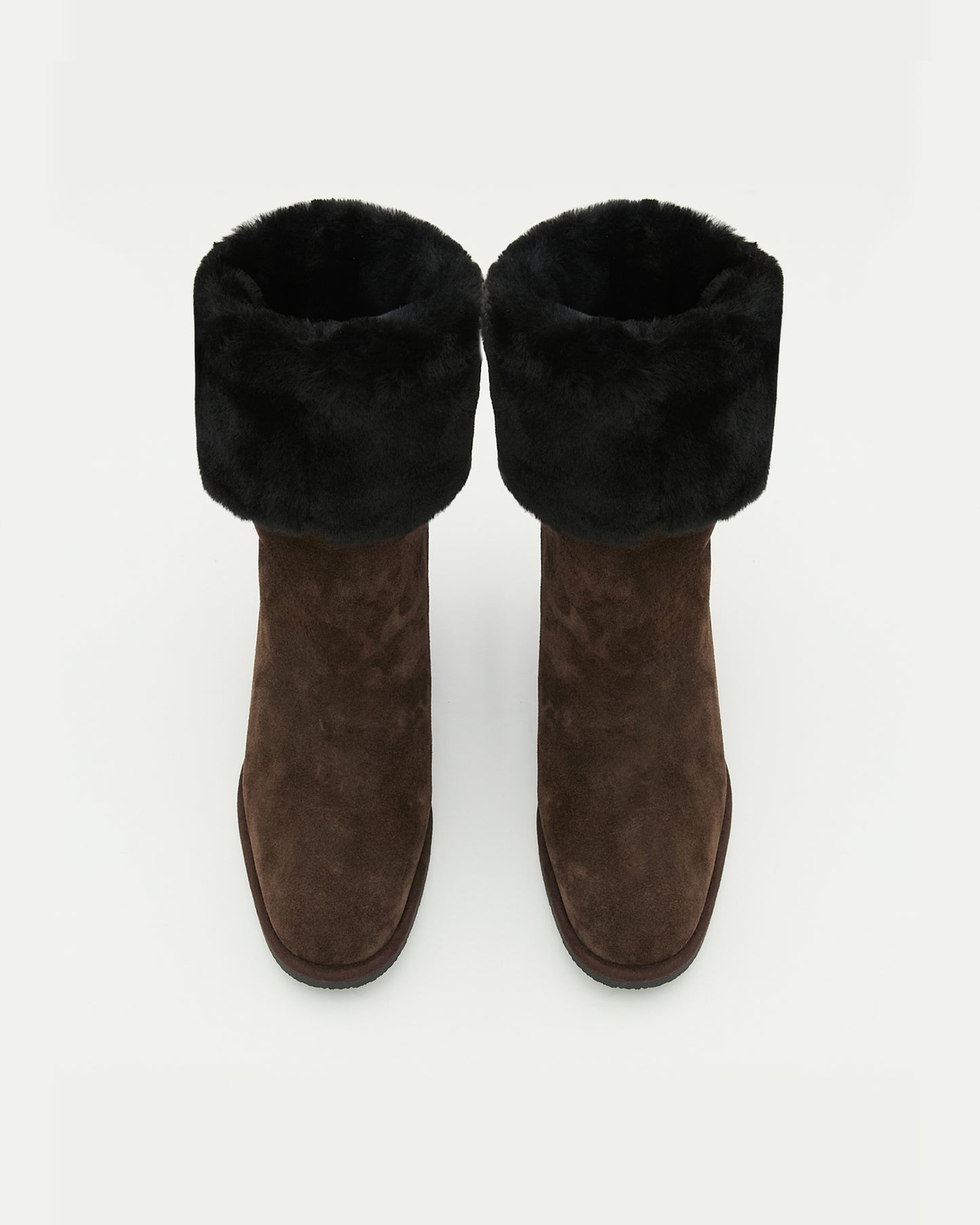 Wedge boots in Merino lambskin shearling