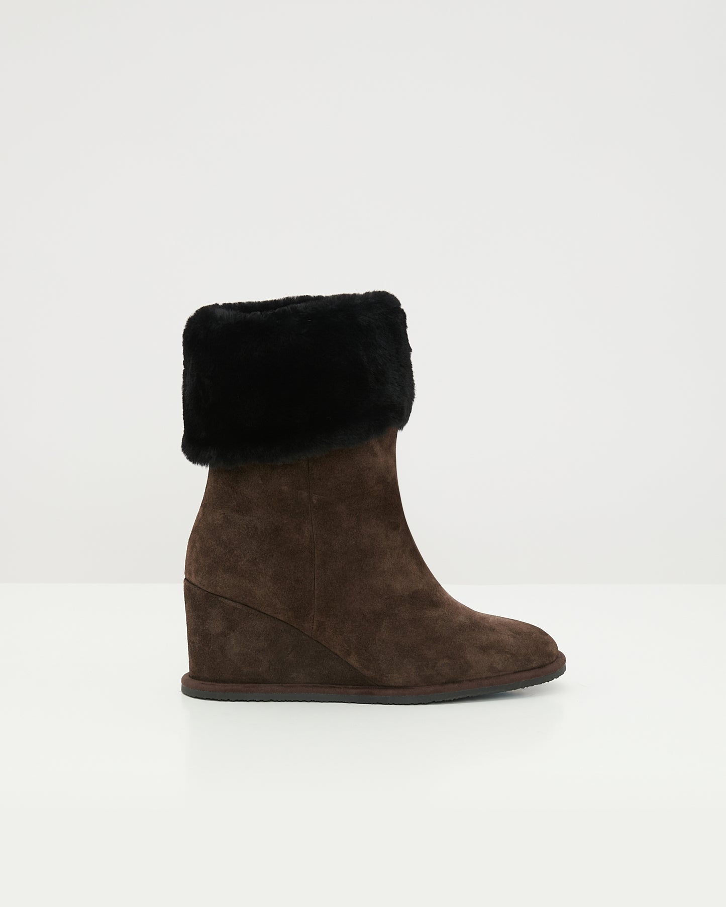 Wedge boots in Merino lambskin shearling