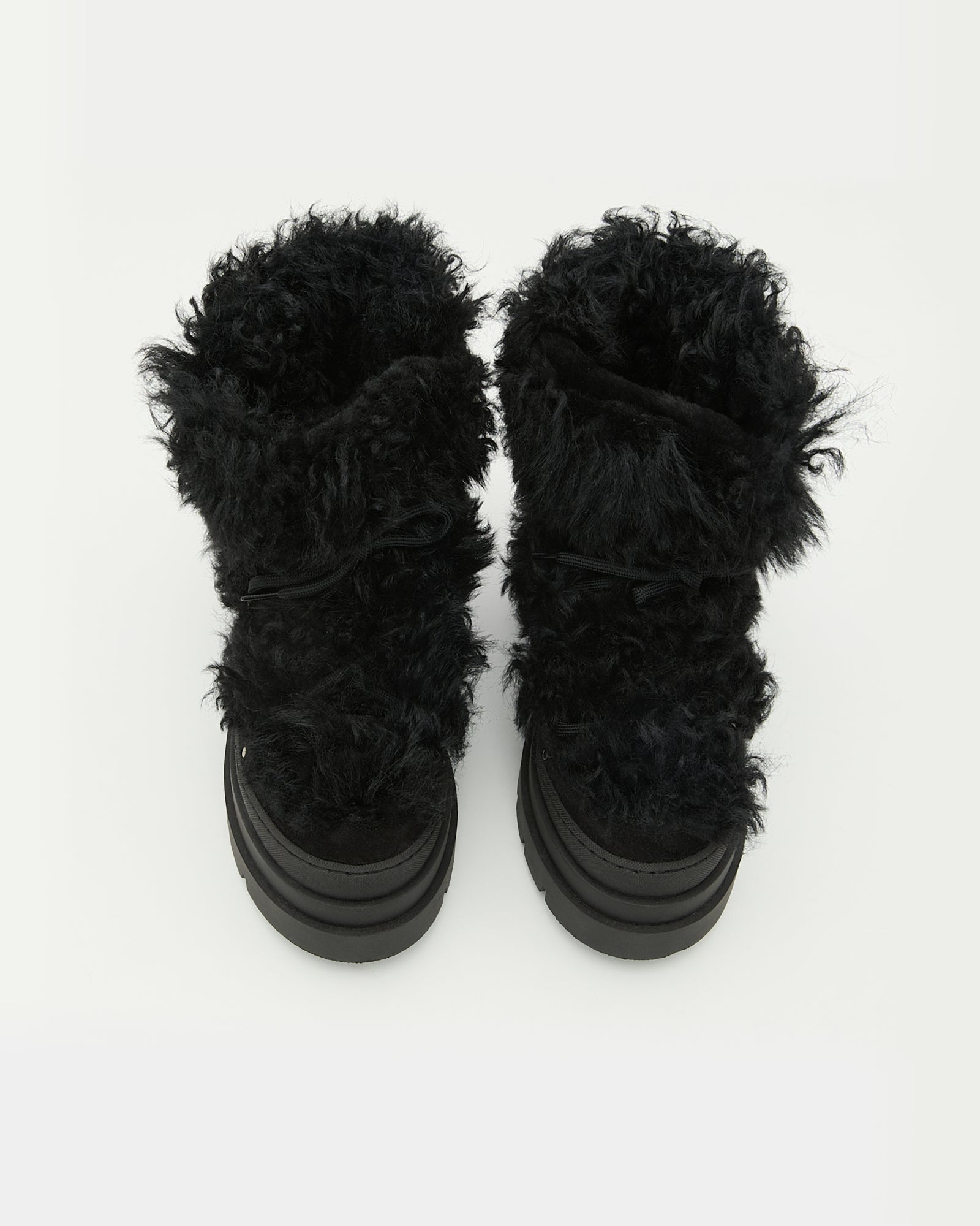 Bottes en peau lainée d'agneau Mérinos -Yves Salomon