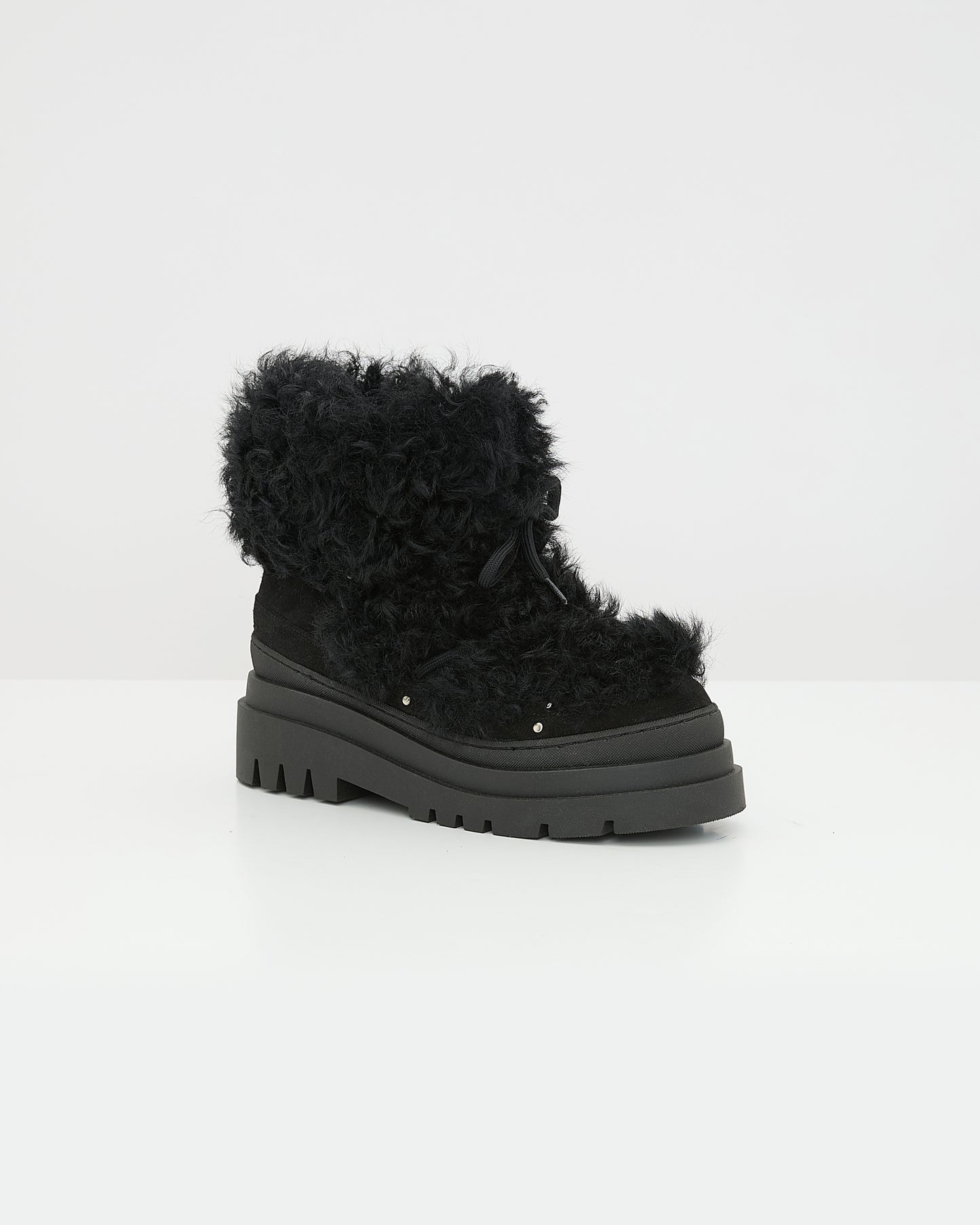 Bottes en peau lainée d'agneau Mérinos -Yves Salomon