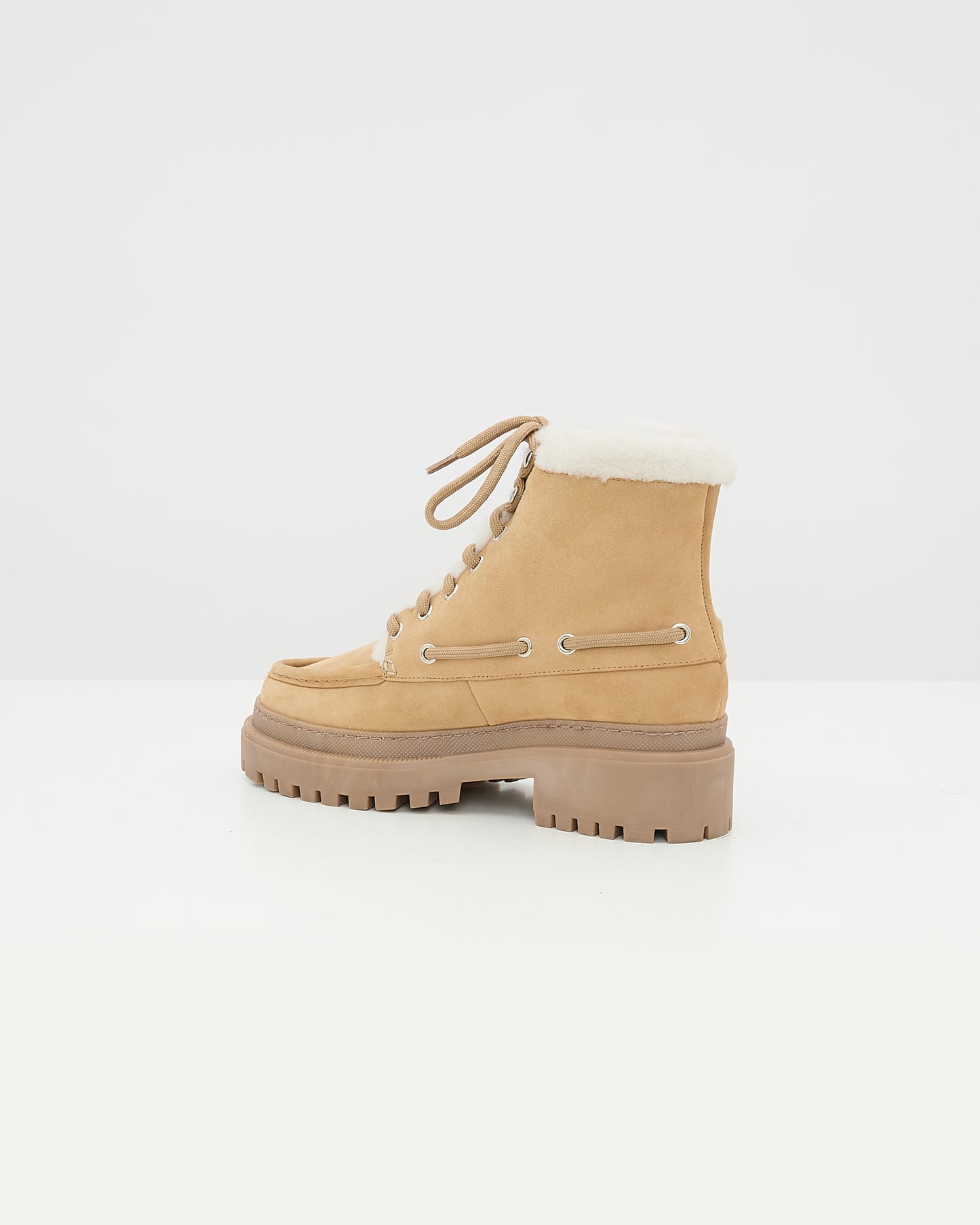 Bottes en peau lainée d'agneau Mérinillo -Yves Salomon