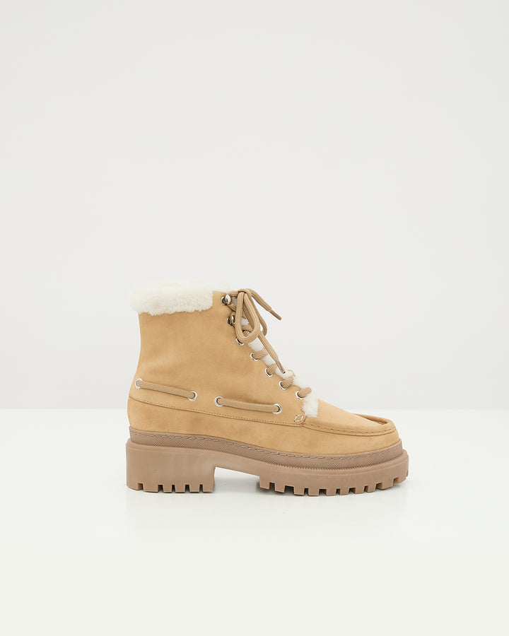 Bottes en peau lainée d'agneau Mérinillo -Yves Salomon