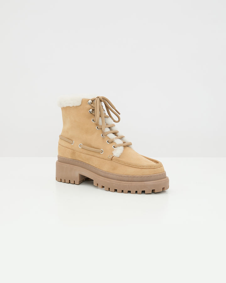 Bottes en peau lainée d'agneau Mérinillo -Yves Salomon