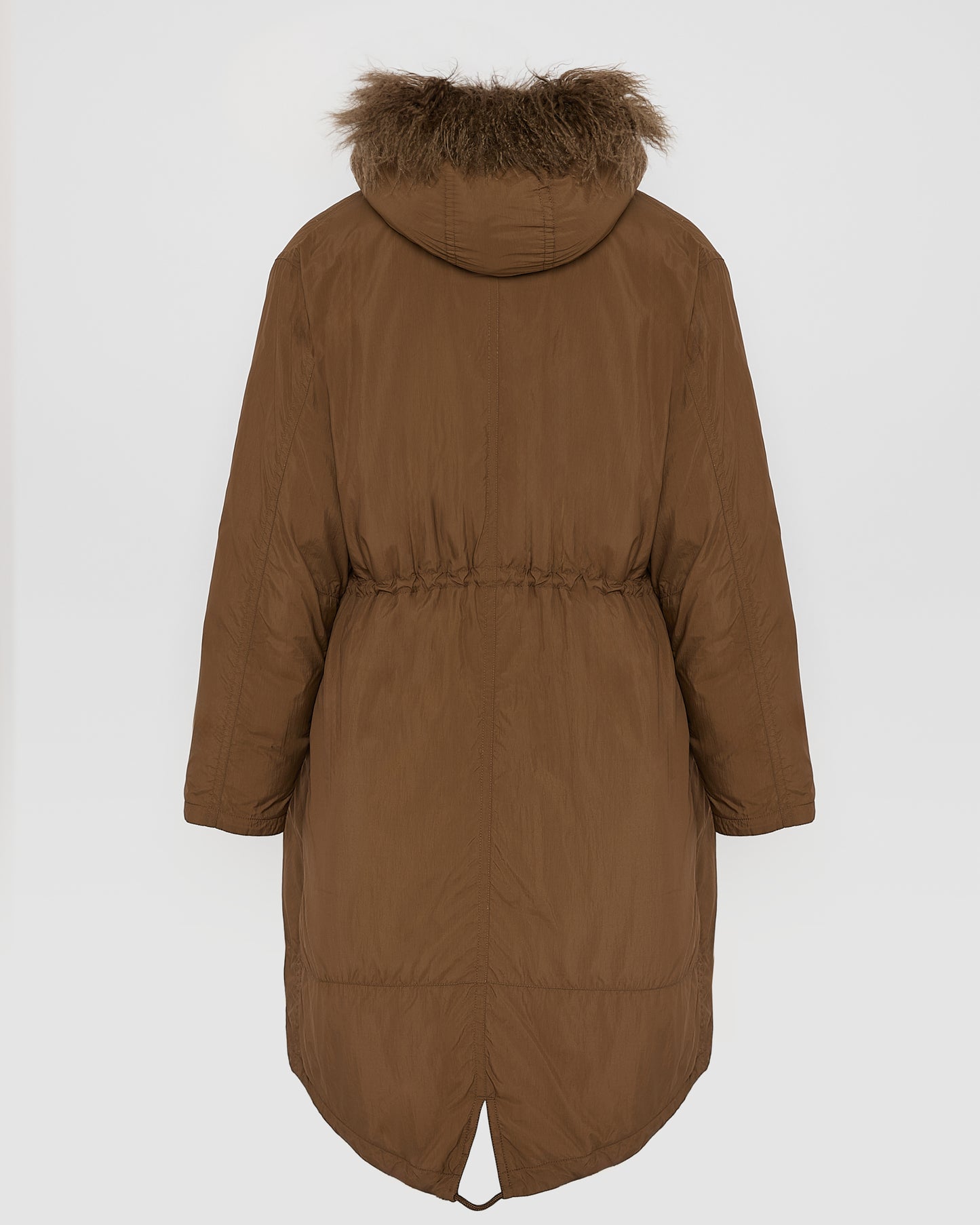 Parka doudoune ultra light garniture agneau frisé -Yves Salomon