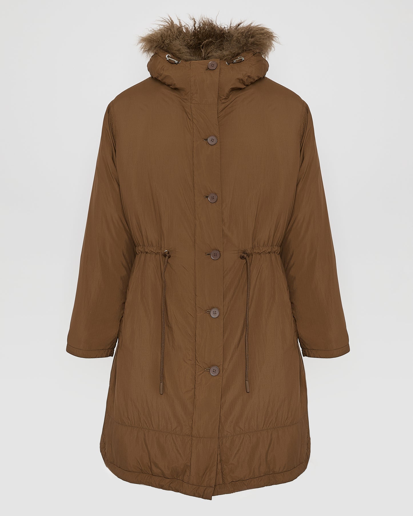 Parka doudoune ultra light garniture agneau frisé -Yves Salomon