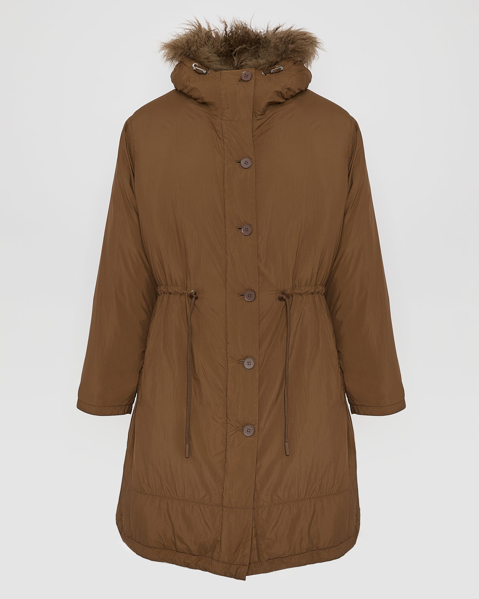 Parka doudoune ultra light garniture agneau frisé -Yves Salomon