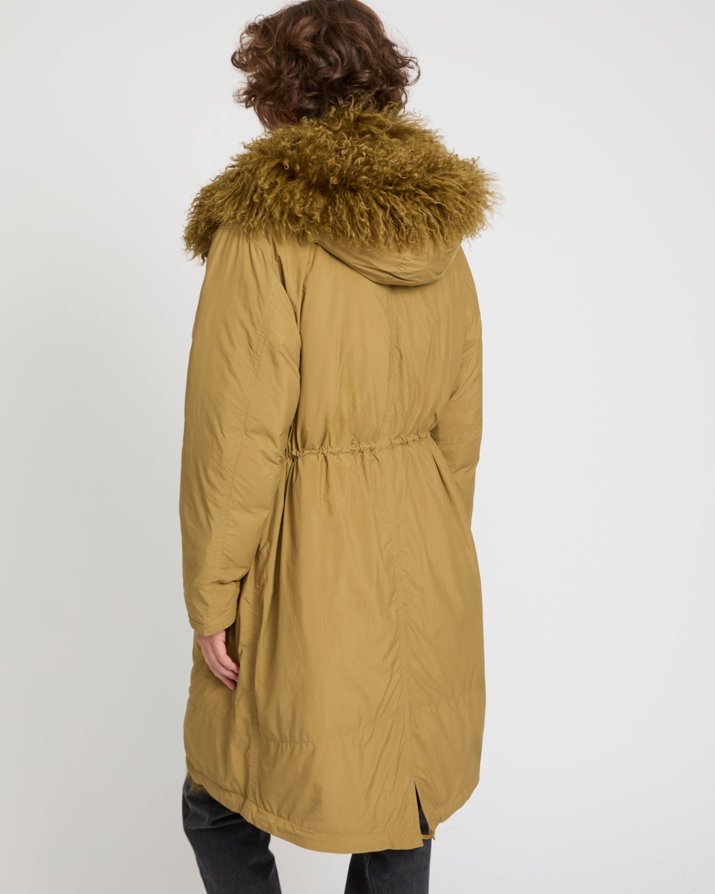 Parka doudoune ultra light garniture agneau frisé