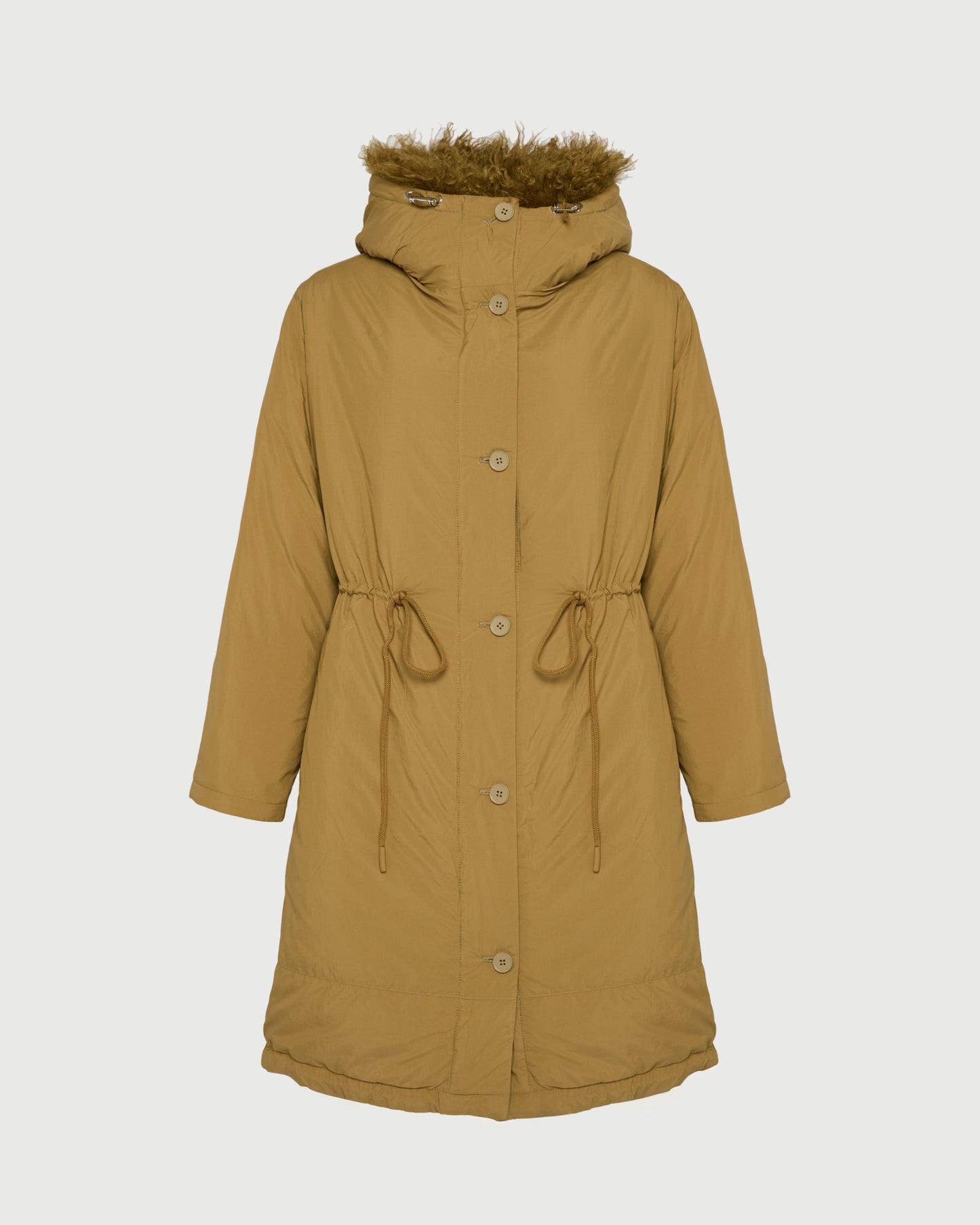 Parka doudoune ultra light garniture agneau frisé