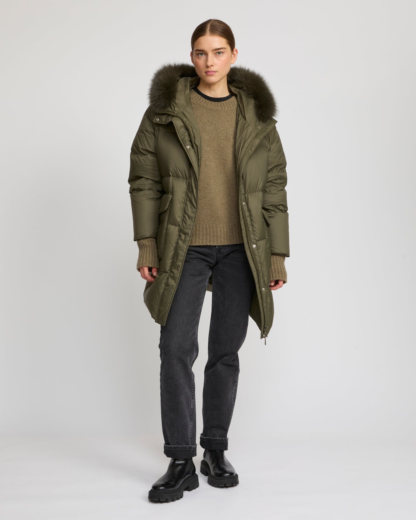 YVES SALOMON ダークブラウン ミンクコート　サイズ36 YVES SALOMON ダークブラウン ミンクコート サイズ36 YVES