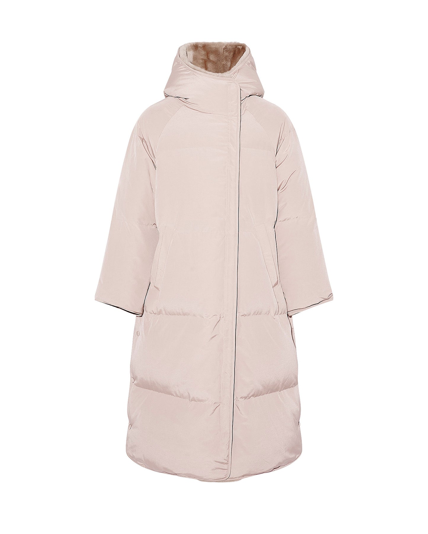 Soldes d'hiver  - Yves Salomon -Doudoune longue garniture rex