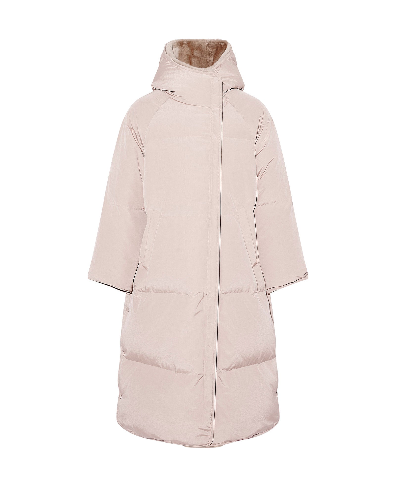 Soldes d'hiver  - Yves Salomon -Doudoune longue garniture rex