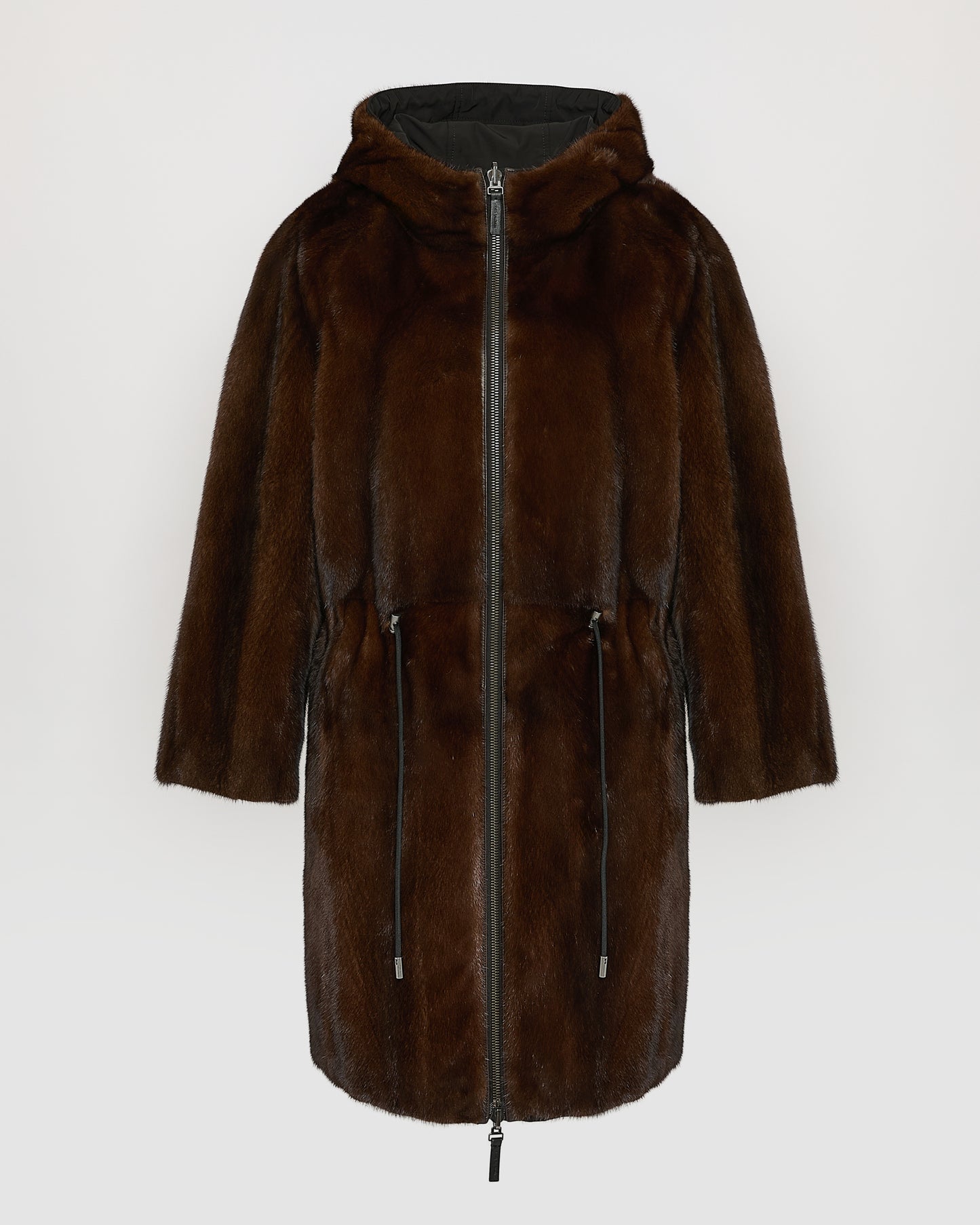 Parka réversible en tissu technique et vison -Yves Salomon