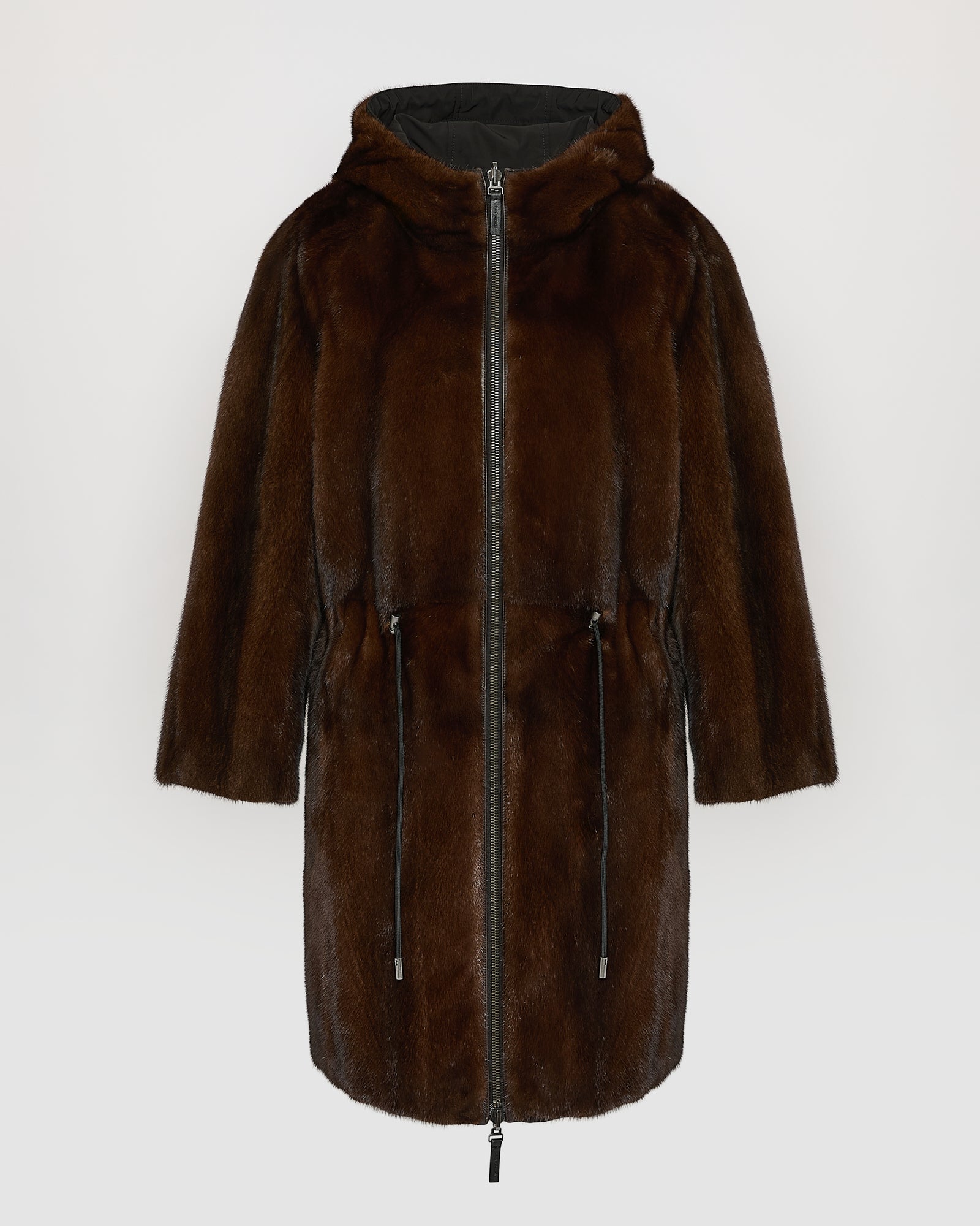 Parka réversible en tissu technique et vison -Yves Salomon
