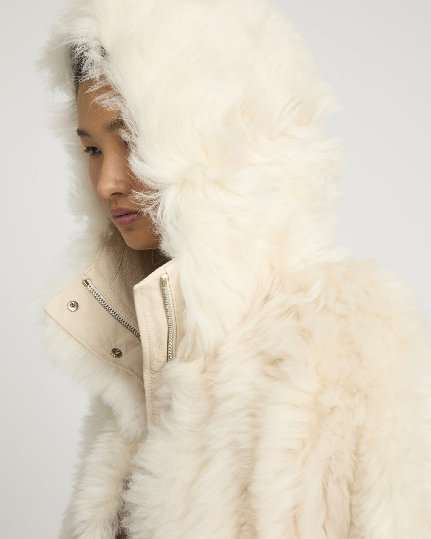 Long Toscana lambskin parka styled coat