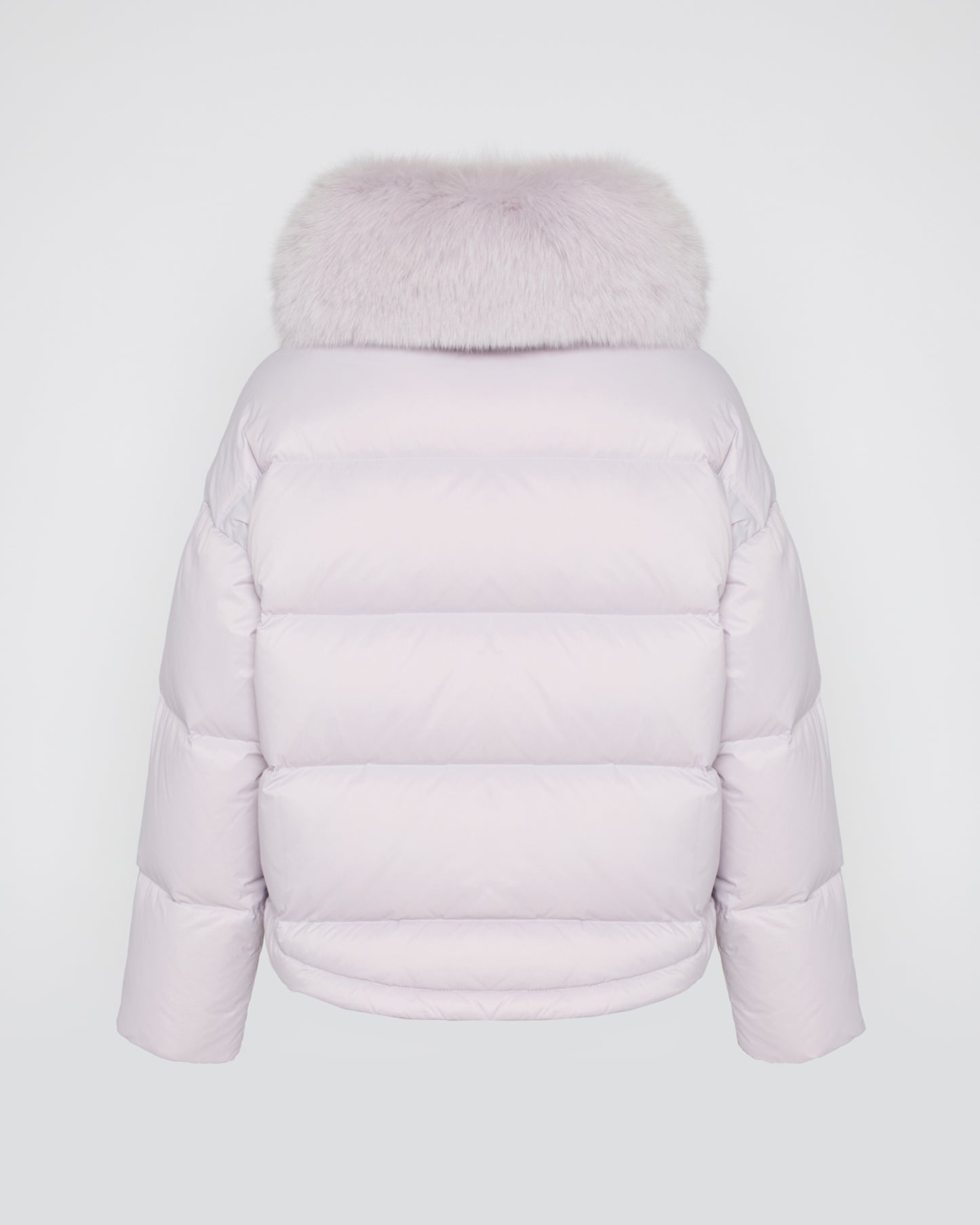 Doudoune courte garniture fourrure de renard