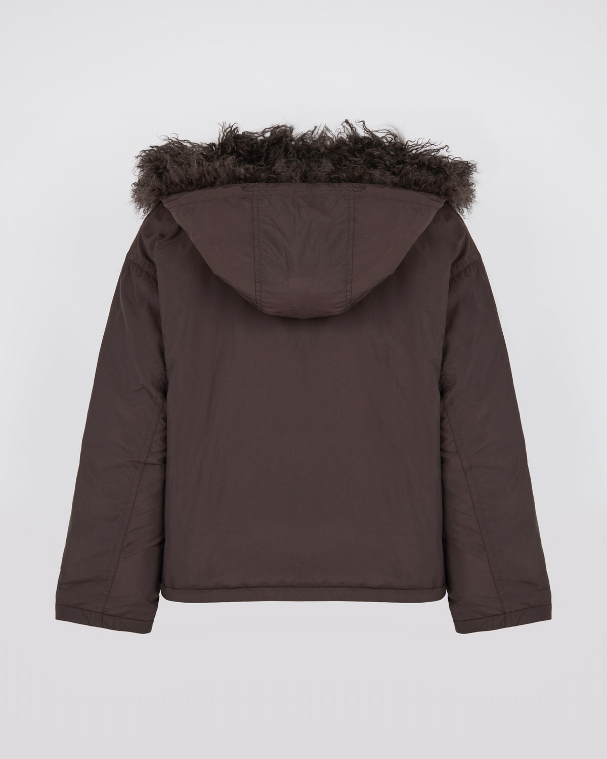 Doudoune courte ultra light avec agneau frisé - Yves Salomon - Nouvelle collection Automne Hiver