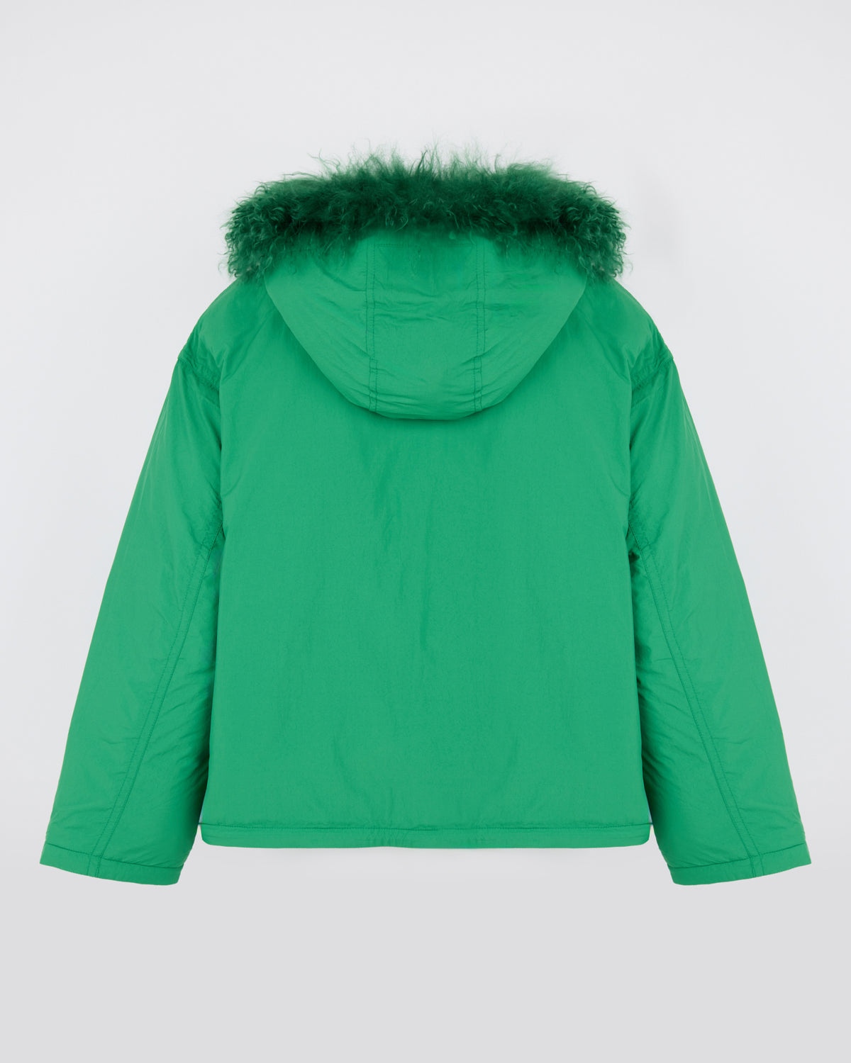 Doudoune courte ultra light avec agneau frisé - Yves Salomon - Nouvelle collection Automne Hiver
