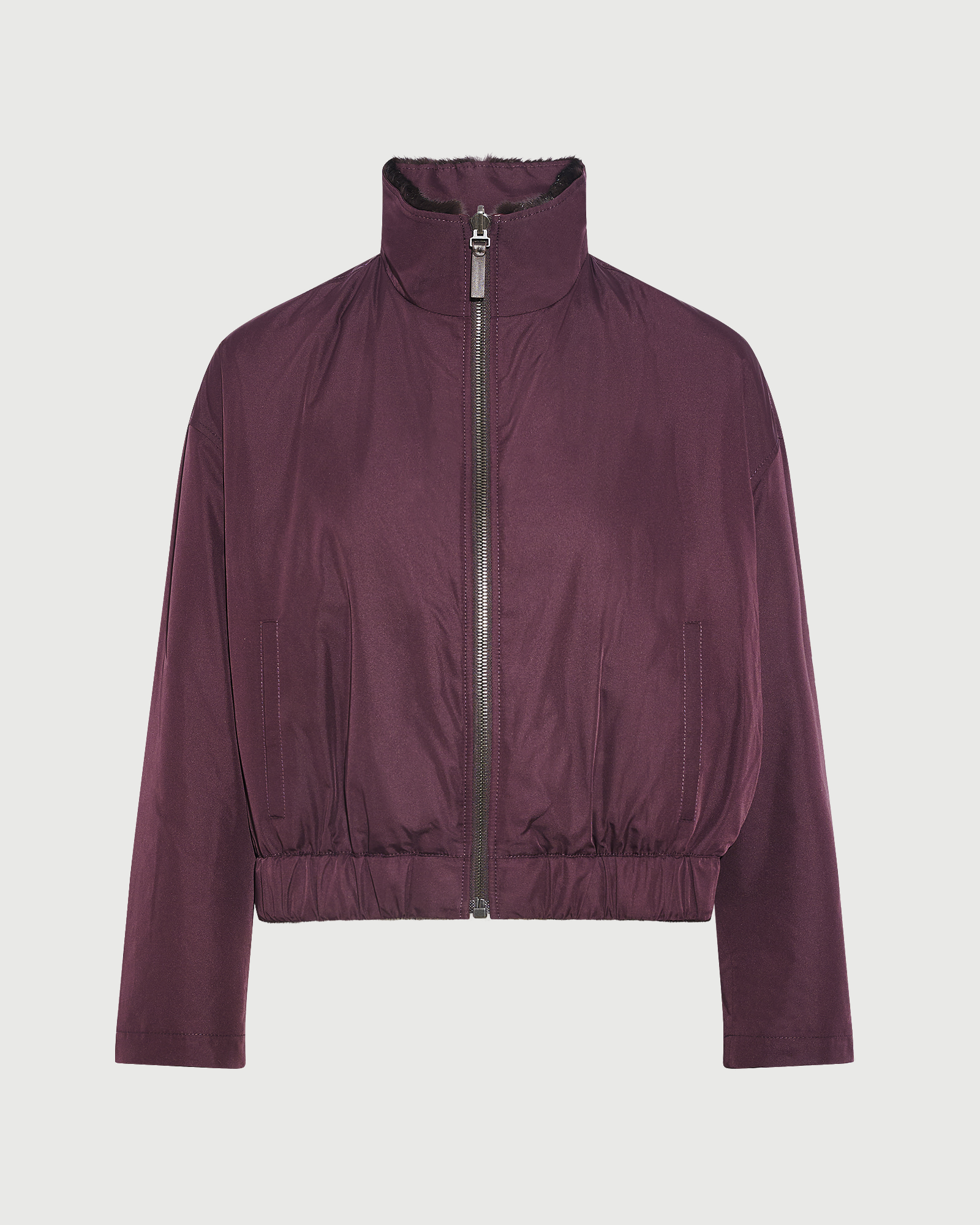 Veste en tissu technique déperlant réversible avec fourrure de vison- Yves Salomon - Nouvelle collection Automne Hiver