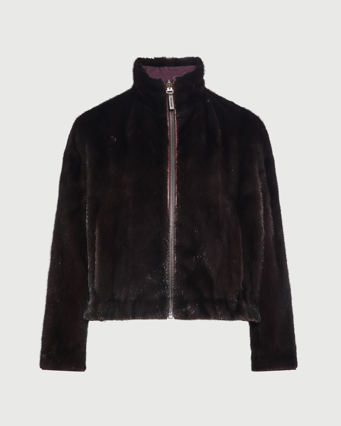 Veste en tissu technique déperlant réversible avec fourrure de vison- Yves Salomon - Nouvelle collection Automne Hiver