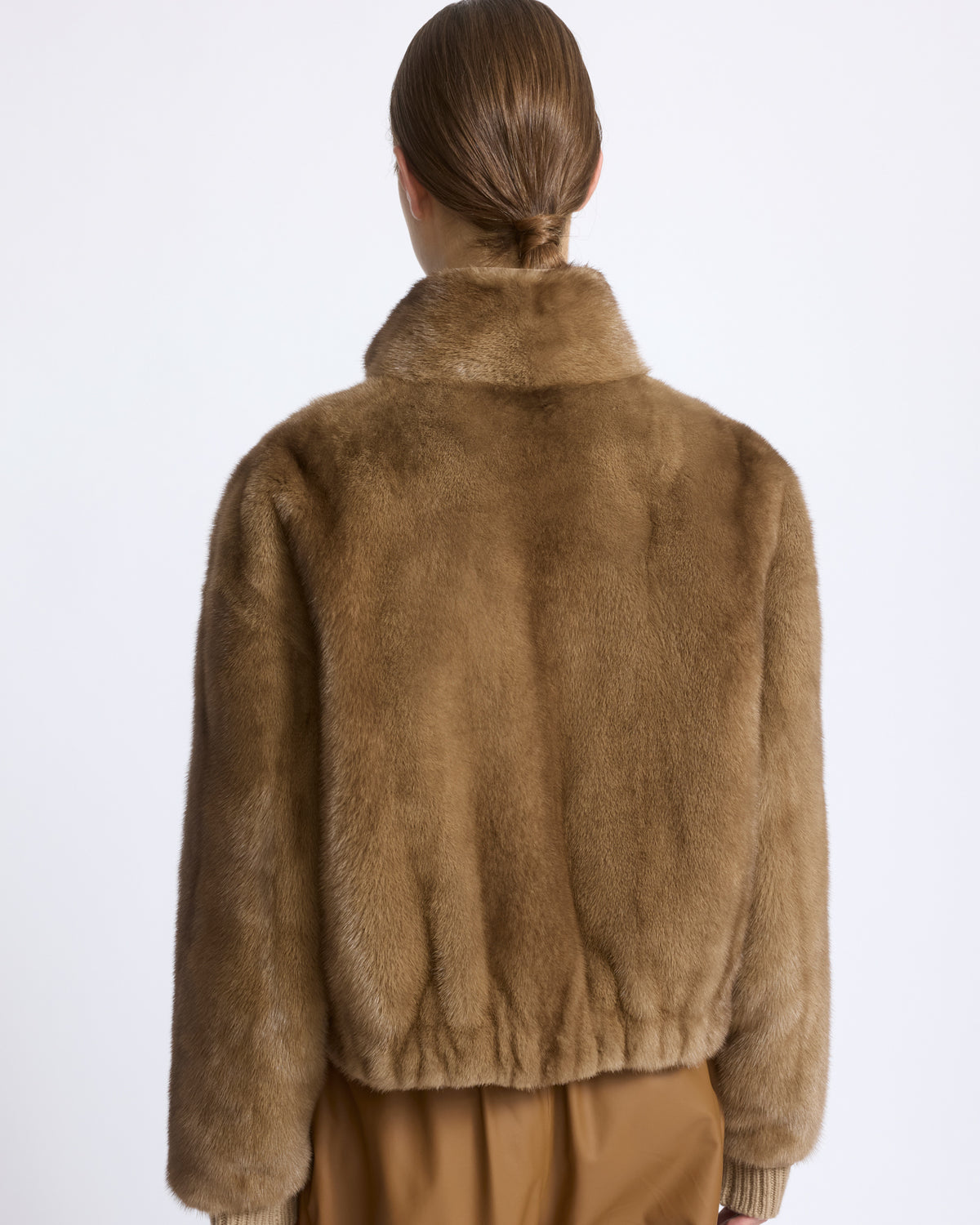 Veste en tissu technique déperlant réversible avec fourrure de vison - Yves Salomon - Nouvelle collection Automne Hiver