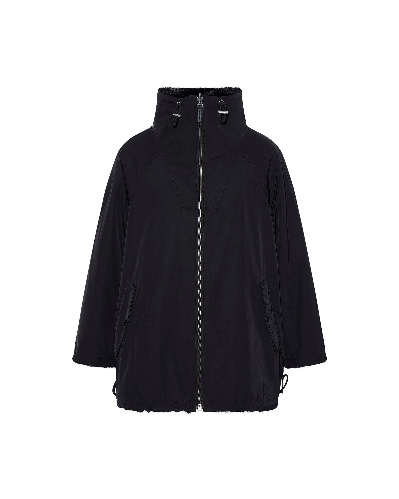 Parka à col montant en tissu technique réversible fourrure de vison -Yves Salomon