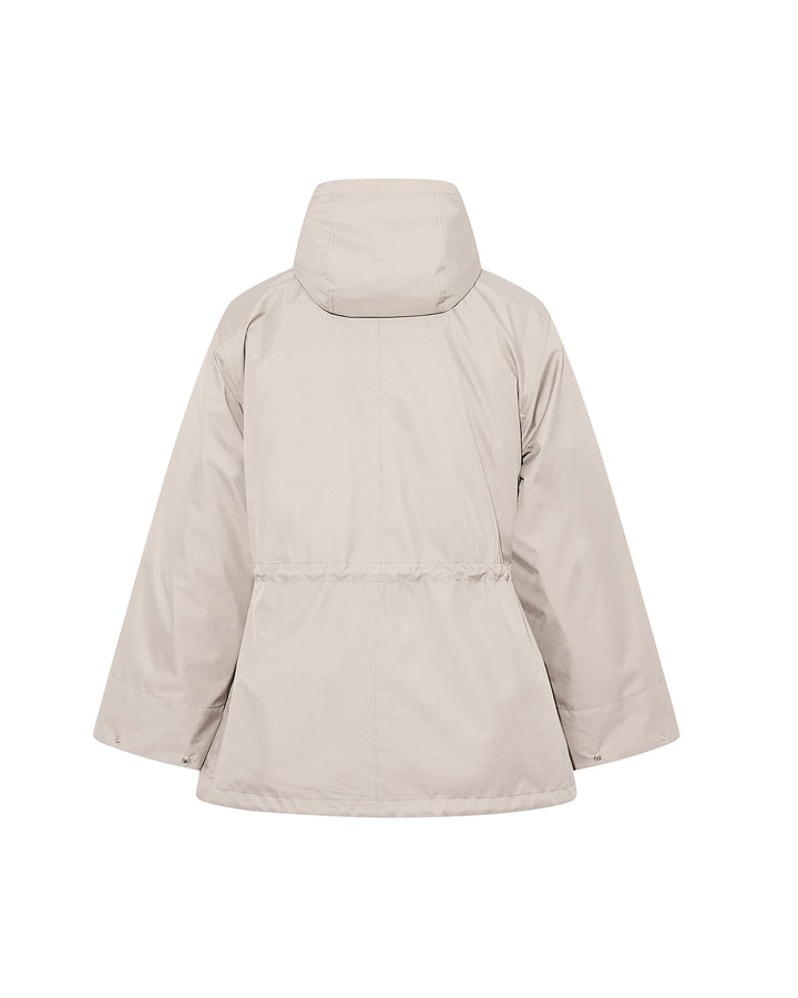 Parka courte en tissu technique imperméable avec fourrure de vison -Yves Salomon