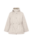 Technical fabric and mink parka