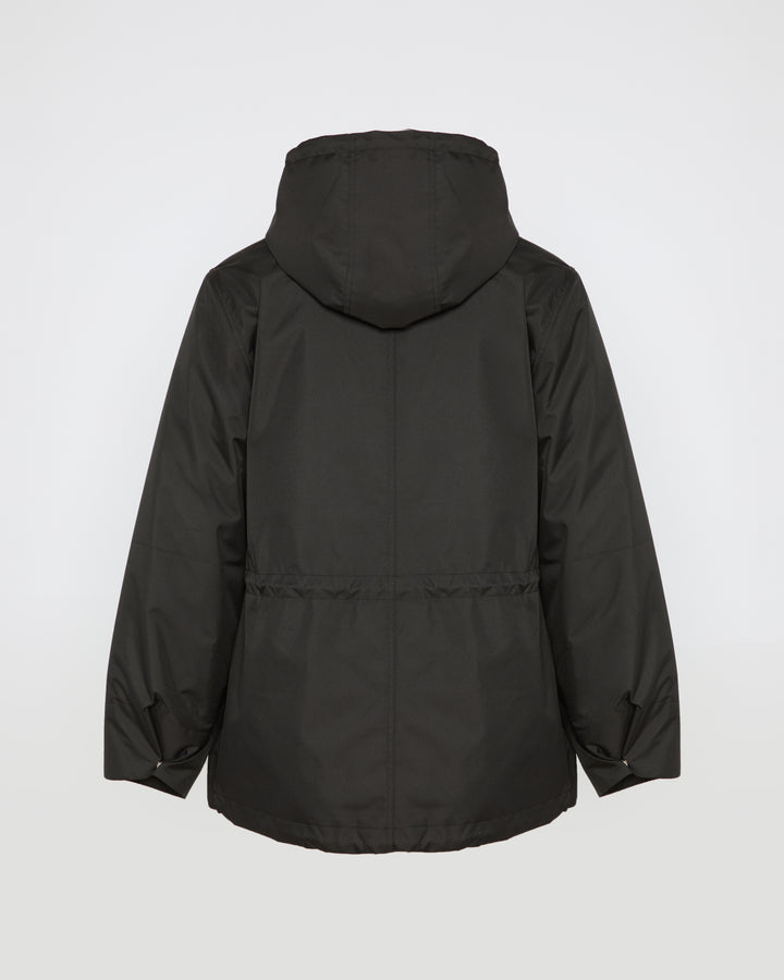 Technical fabric and mink parka