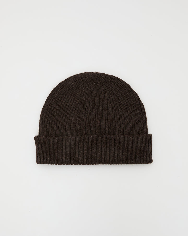100% cashmere thick knit beanie