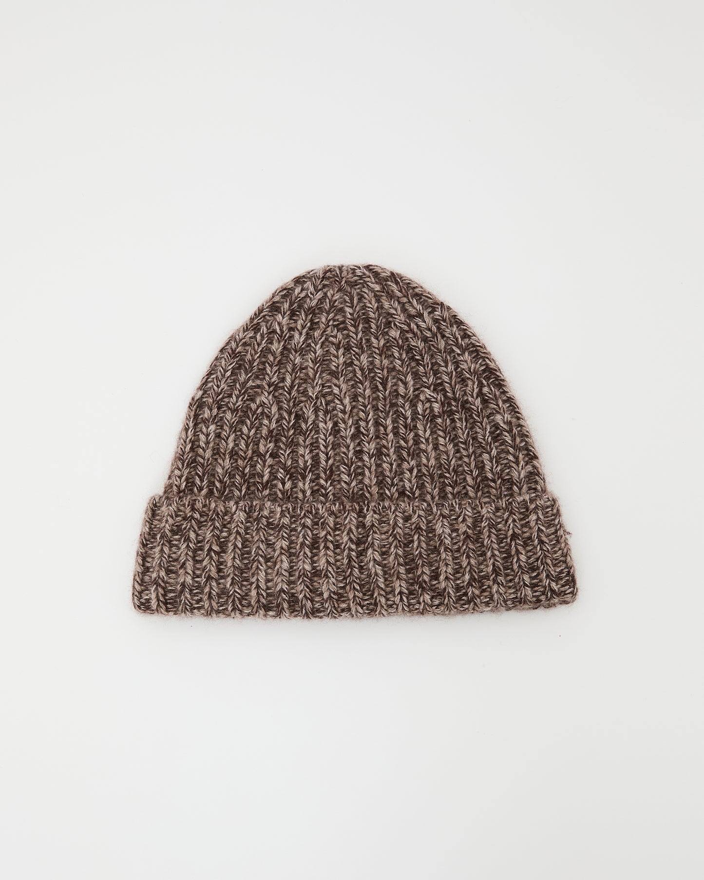 100% cashmere thick knit marl beanie